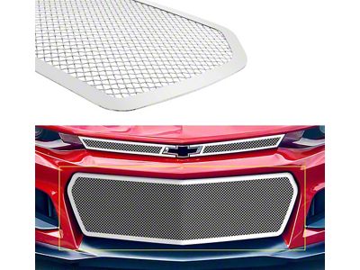 Wire Mesh Lower Grille; Chrome (19-24 Camaro ZL1)