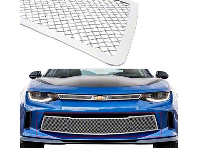 Wire Mesh Lower Grille; Chrome (16-18 Camaro LT)