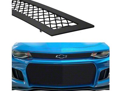 Wire Mesh Upper Grille; Black (19-24 Camaro ZL1)