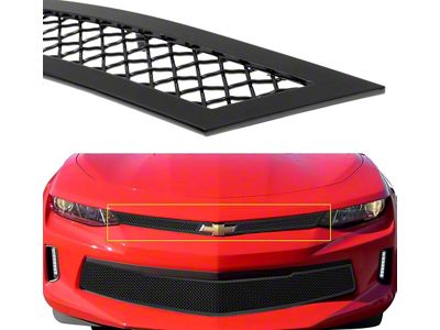 Wire Mesh Upper Grille; Black (16-18 Camaro LT, SS)