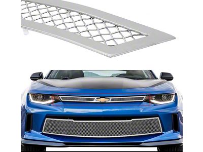 Wire Mesh Upper Grille; Chrome (16-18 Camaro LT, SS)