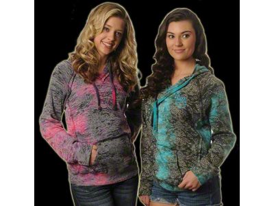 Women's Hooded Pullover; Tidal Wave