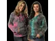 Women's Hooded Pullover; Tidal Wave