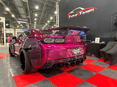 XIK GT Wing with Aluminum Bracket; Carbon Fiber (16-18 Camaro LT w/ RS Package, SS, ZL1)