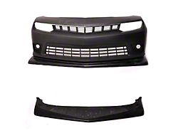 Z/28 Style FRP Front Bumper Lip Spoiler; Unpainted (14-15 Camaro SS)