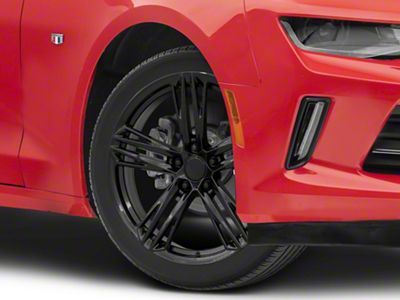ZL1 1LE Flow Form Style Gloss Black Wheel; 20x9; 27mm Offset (16-24 Camaro)