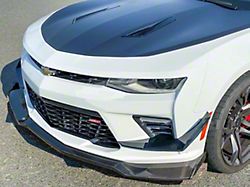ZL1 1LE Style Front Chin Splitter Lip; Carbon Fiber (16-18 Camaro SS)