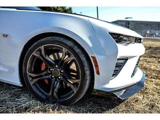 FREEMOTOR802 1LE Style Front Bumper Lip Spoiler – Matte Black ABS For 2016-2024 Chevy Camaro (SS, LT, RS)