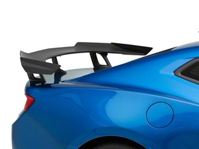 ZL1 1LE Style Rear Wing Spoiler; Primer Black (16-24 Camaro w/ Rear Spoiler Camera)