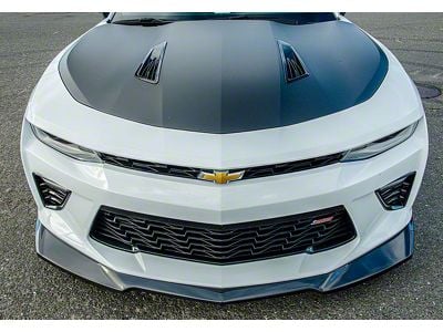 ZL1 Conversion Front Splitter Lip; Hydro-Dipped Carbon Fiber (16-18 Camaro SS w/ ZL1 Conversion Package)