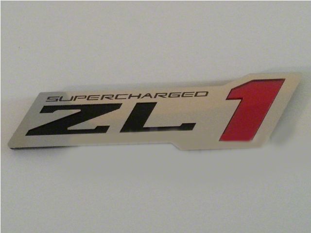 ZL1 Emblem; Stainless Steel with Red Insert (10-24 Camaro)
