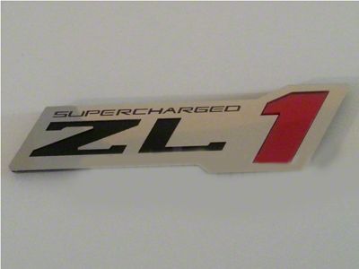 ZL1 Emblem; Stainless Steel with Red Insert (10-23 Camaro)