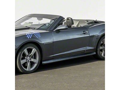 ZL1 Package Side Skirts Panel Extensions; Matte Black (10-15 Camaro LS, LT, SS)