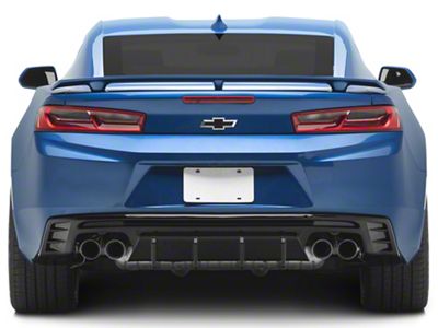 ZL1 Performance Track Style Quad Tip Rear Diffuser; Glossy Black (16-24 Camaro, Excluding ZL1)