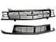 ZL1 Style Front Bumper Cover with Upper Lower Grille and Fog Lights; Primer Black (10-13 Camaro)