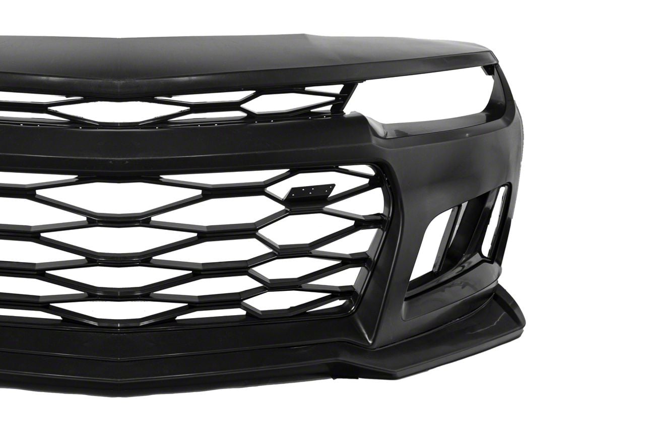 2014-2015 Chevy Camaro ZL1 Style Front Bumper Kit – Unpainted, With DRL Fog Lights & Headlamps, PP & ABS - View #2