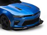 ZL1 Style Front Bumper Splitter; Carbon Flash Metallic Vinyl (16-24 Camaro)
