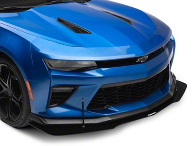 ZL1 Style Front Bumper Splitter; Gloss Black Vinyl (16-24 Camaro)