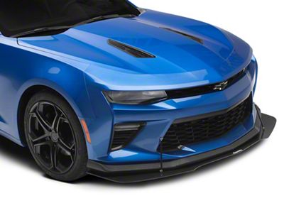 ZL1 Style Front Bumper Splitter; Gloss Carbon Fiber Vinyl (16-24 Camaro)