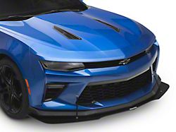 ZL1 Style Front Bumper Splitter; Matte Black Vinyl (16-24 Camaro)