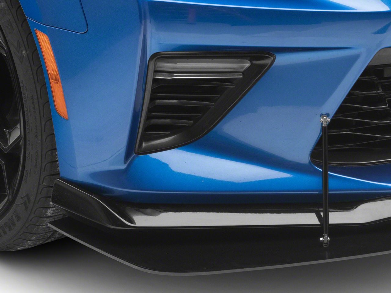 Camaro ZL1 Style Front Bumper Splitter; Satin Black Vinyl (16-24
