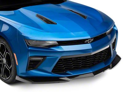 ZL1 Style Front Chin Splitter Lip; Gloss Black (16-18 Camaro SS)