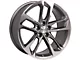 50th Anniversary Style Gunmetal Machined Wheel; Rear Only; 20x9.5 (16-24 Camaro, Excluding ZL1)