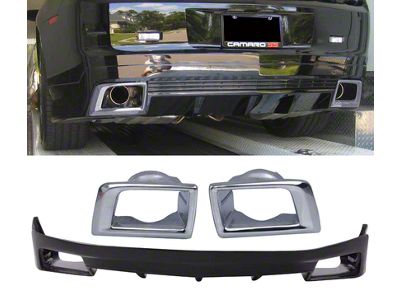 ZL1 Style Rear Bumper Ground Effects; Unpainted (10-13 Camaro, Excluding ZL1)