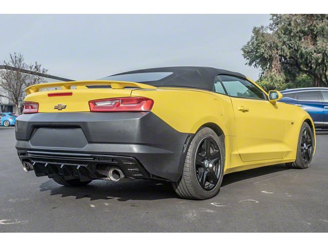 ZL1 Style Rear Bumper with Track Style Quad Tip Rear Diffuser; Unpainted (16-18 Camaro, Excluding ZL1)