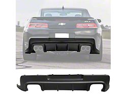 ZL1 Style Rear Diffuser; Matte Black (14-15 Camaro)