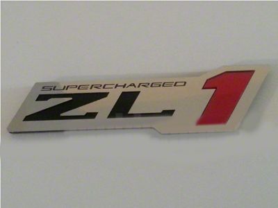 ZL1 ZR1 Style Emblem; Stainless Steel/Arcylic/Red (10-23 Camaro)