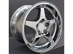 ZR1 Style Chrome Wheel; Rear Only; 17x11; 50mm Offset (93-02 Camaro)