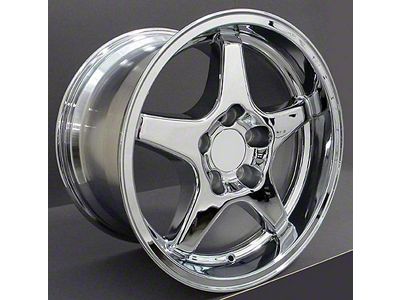ZR1 Style Chrome Wheel; Rear Only; 17x11; 50mm Offset (93-02 Camaro)