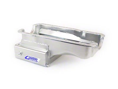 Canton 289-302 Road Race 12-Inch Wide Front Sump Oil Pan; Zinc Plated (79-95 5.0L Mustang)