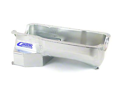 Canton 351W Road Race T Rear Sump Oil Pan; Zinc Plated (79-93 Mustang)