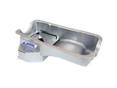 Canton 289-302 Rear T-Sump Road Race Oil Pan; Zinc Plated (86-95 5.0L Mustang)