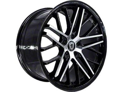 Capri Luxury C0104 Gloss Black Machined Wheel; Rear Only; 20x10.5 (05-09 Mustang)