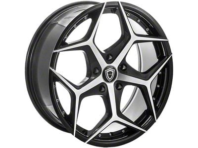 Capri Luxury C5194 Gloss Black Machined Wheel; Rear Only; 20x10 (05-09 Mustang)