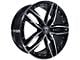 Capri Luxury C5228 Gloss Black Machined Wheel; Rear Only; 20x10 (05-09 Mustang)