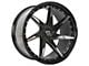 Capri Luxury C7023 Gloss Black Machined Wheel; Rear Only; 20x10.5 (05-09 Mustang)