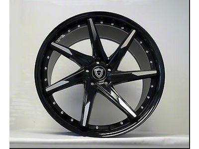Capri Luxury C7023 Gloss Black Machined Wheel; 20x8.5 (05-09 Mustang)