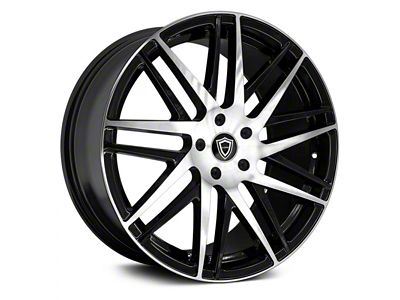 Capri Luxury C0103 Gloss Black Machined Wheel; 22x9; 15mm Offset (06-10 RWD Charger)