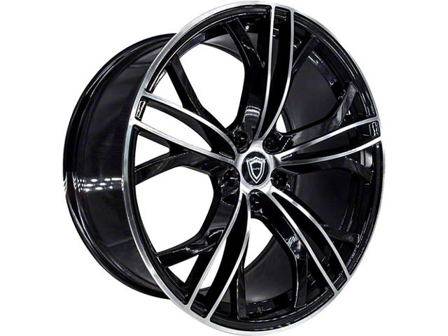 Capri Luxury C5189 Gloss Black Machined Wheel; Rear Only; 20x10.5 (06-10 RWD Charger)