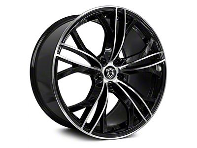 Capri Luxury C5189 Gloss Black Machined Wheel; 22x9 (06-10 RWD Charger)