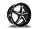 Capri Luxury C5193 Gloss Black Machined Wheel; Rear Only; 20x10.5 (06-10 RWD Charger)