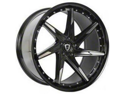 Capri Luxury C7023 Gloss Black Machined Wheel; Rear Only; 20x10.5 (06-10 RWD Charger)