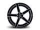 Capri Luxury C5178 Gloss Black Milled Wheel; Rear Only; 20x10 (10-15 Camaro)