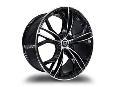 Capri Luxury C5189 Gloss Black Machined Wheel; Rear Only; 20x10.5 (10-15 Camaro)