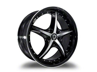 Capri Luxury C5193 Gloss Black Machined Wheel; Rear Only; 20x10.5 (10-15 Camaro)