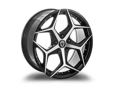 Capri Luxury C5194 Gloss Black Machined Wheel; Rear Only; 20x10 (10-15 Camaro)